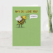 Grappig, gewoon bijenliefde en Romance Kaart (Voorkant)
