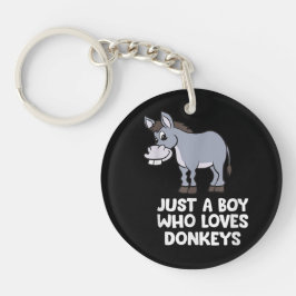 grappig Gewoon een Jongen Die Van Ezel Liefheeft Sleutelhanger