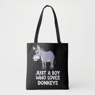 grappig Gewoon een Jongen Die van Ezel Liefheeft Tote Bag