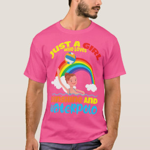 Grappig, gewoon een meisje dat houdt van zon en wa t-shirt