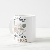 grappig Gewoon een meisje dat van katten en honden Koffiemok (Voorkant links)
