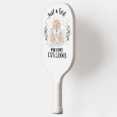 grappig Gewoon een meisje dat van katten en honden Pickleball Paddle (Links)