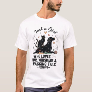 grappig Gewoon een meisje dat van katten en honden T-shirt