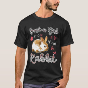Grappig gewoon een meisje die van konijn houdt t-shirt