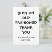 Grappig, gewoon een ouderwetse dankjewel. bedankkaart (Staand voorkant)
