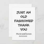 Grappig, gewoon een ouderwetse dankjewel. bedankkaart (Voorkant / Achterkant)