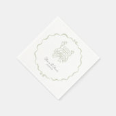 Grappig gewoon getrouwd auto custom bruiloft servet (Hoek)