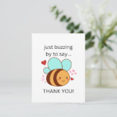 Grappig gewoon langs zoemen om dank je wel te zegg RSVP kaartje (Staand voorkant)