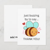 Grappig gewoon langs zoemen om dank je wel te zegg RSVP kaartje (Voorkant / Achterkant)