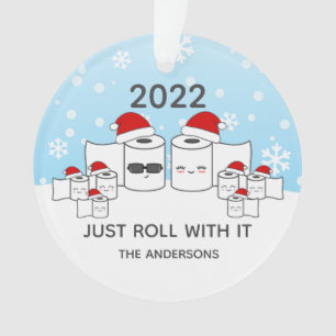Grappig Gewoon Mee Rollen Toiletpapier Familie van Ornament