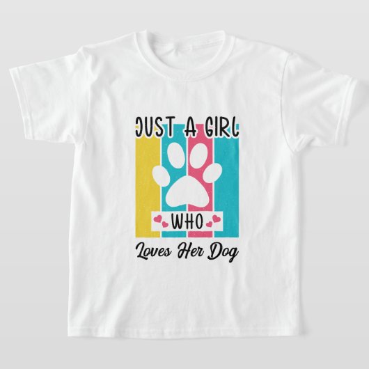 Grappig gewoon meisje houdt van hond t-shirt (Laagn)