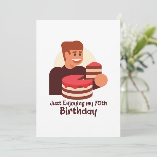 grappig gewoon van mijn 70e verjaardag gezegden save the date (Staand voorkant)