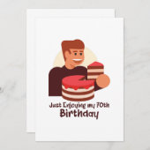 grappig gewoon van mijn 70e verjaardag gezegden save the date (Voorkant / Achterkant)