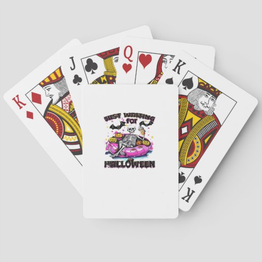 Grappig, gewoon wachten tot Halloween Skelet Griez Pokerkaarten (Achterkant)