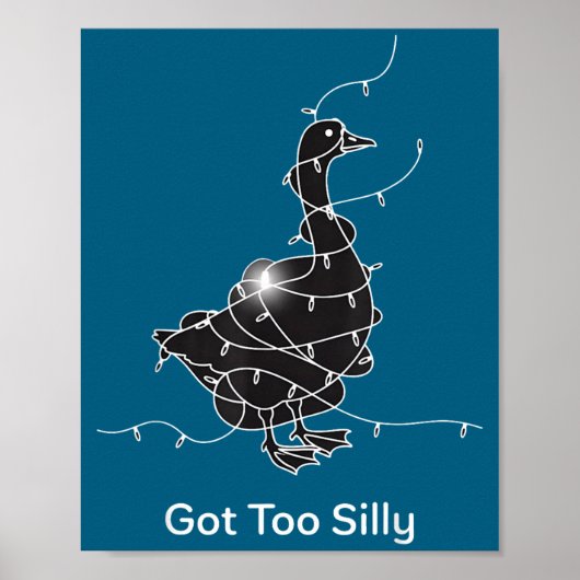 Grappig Geworden Te Dwaze Ganzengeliefde Poster (Voorkant)