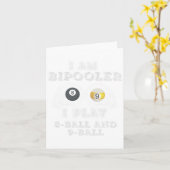 Grappig Gezegde bipooler spelen 8-ball en 9-ball M Kaart (Gele Bloem)