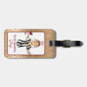 Grappig Gezegde Bold Girly Cartoon Vakantie voor h Bagagelabel (Achterkant horizontaal)