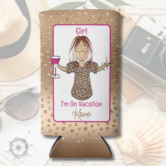 Grappig Gezegde Cartoon Sassy Etnische Meisjes Wee Seltzer Blikjeskoeler