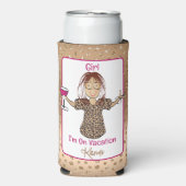 Grappig Gezegde Cartoon Sassy Etnische Meisjes Wee Seltzer Blikjeskoeler (Seltzer Voorkant)