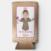 Grappig Gezegde Cartoon Sassy Etnische Meisjes Wee Seltzer Blikjeskoeler (Voorkant)