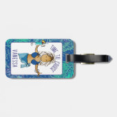 Grappig Gezegde Cartoon Tropische Cruise voor haar Bagagelabel (Achterkant horizontaal)