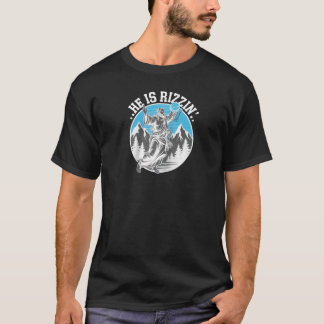 Grappig Gezegde dat hij Rizzin Jesus Basketball Jo T-shirt