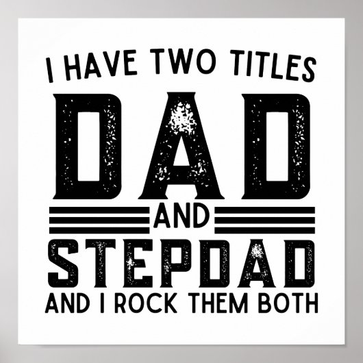 Grappig Gezegde dat ik twee titels heb, papa en St Poster (Voorkant)