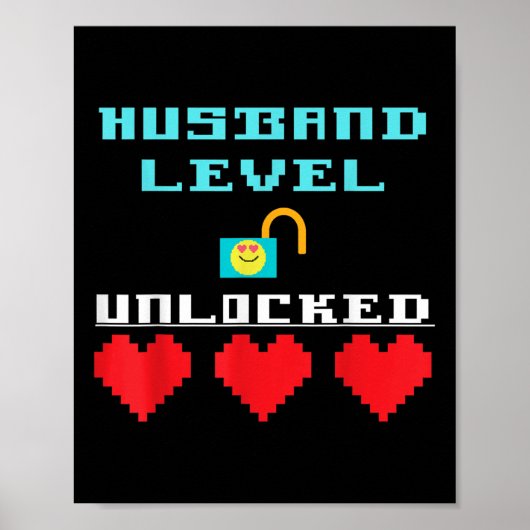Grappig Gezegde Echtgenoot Niveau Ontgrendeld Brui Poster (Voorkant)