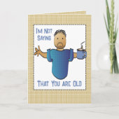 Grappig Gezegde Etnische Man Cartoon Verjaardag Kaart (Voorkant)