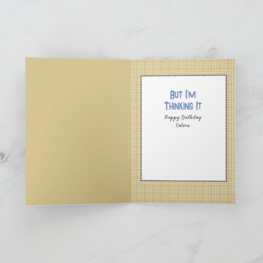 Grappig Gezegde Etnische Man Cartoon Verjaardag Kaart (Binnen)