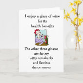 Grappig gezegde, gewoon om grappig te lachen kaart (Gele Bloem)