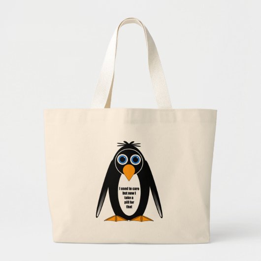 grappig gezegde grote tote bag (Voorkant)
