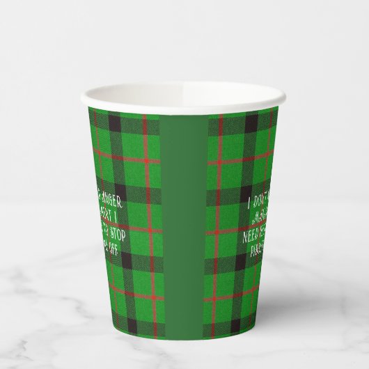 Grappig Gezegde, hou op me af te pissen Papieren Bekers (Links)