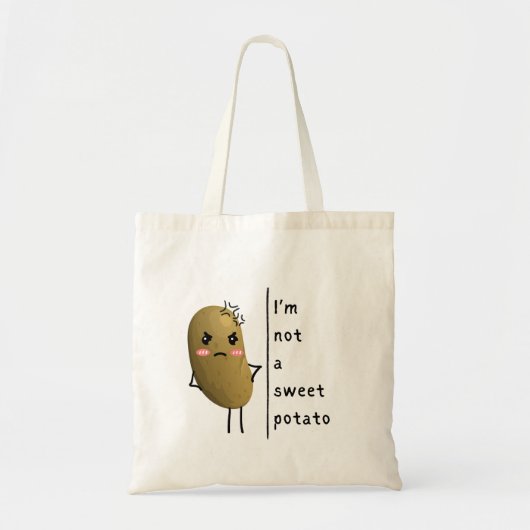 Grappig Gezegde ik ben geen lieve aardappel Tote Bag (Voorkant)