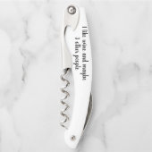 Grappig Gezegde Ik hou van een wijncadeau Kurkentrekker (Voorkant)