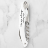 Grappig Gezegde Ik hou van een wijncadeau Kurkentrekker (Achterkant)