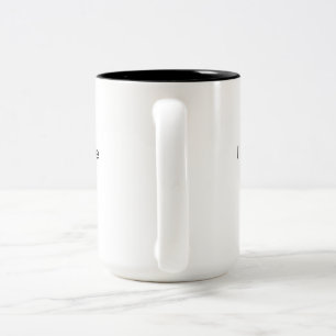 Grappig gezegde, "Ik mag er rustig uitzien" mok. Tweekleurige Koffiemok