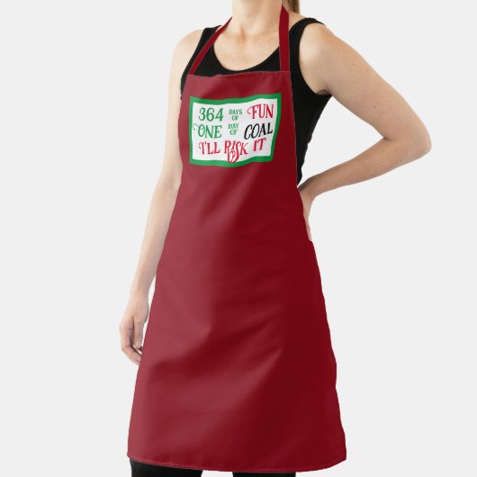 Grappig Gezegde Kerstrood Schort (Insitu)