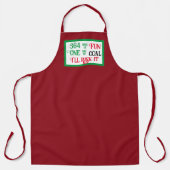 Grappig Gezegde Kerstrood Schort (Voorkant)