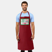 Grappig Gezegde Kerstrood Schort (Gedragen)