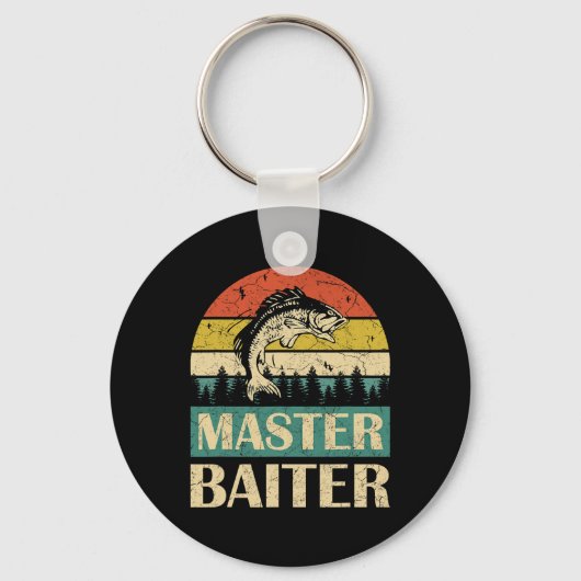 Grappig Gezegde-master Baiter Gevist Vissers Manne Sleutelhanger (Voorkant)