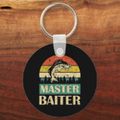 Grappig Gezegde-master Baiter Gevist Vissers Manne Sleutelhanger (Voorkant)
