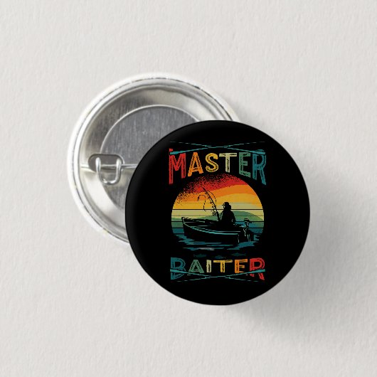 Grappig Gezegde Master Baiter Sunset Gevist Ronde Button 3,2 Cm (Voorkant /achterkant)