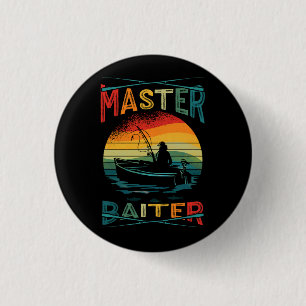 Grappig Gezegde Master Baiter  Sunset Gevist Ronde Button 3,2 Cm