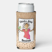 Grappig Gezegde Meisjes Trip Glitter Chicks Ahoy C Seltzer Blikjeskoeler (Seltzer Voorkant)