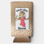 Grappig Gezegde Meisjes Trip Glitter Chicks Ahoy C Seltzer Blikjeskoeler (Achterkant)