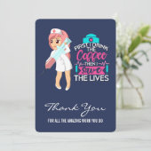 Grappig Gezegde met Hypodermic Needle Nurse's Day Bedankkaart (Staand voorkant)