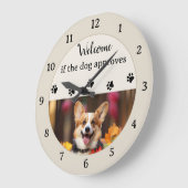 Grappig Gezegde met je hondenfoto Grote Klok (Hoek)