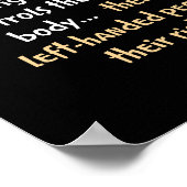 Grappig Gezegde met linkse partijen Poster (Hoek)