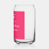 Grappig Gezegde Minimalistische Roze Afstudeerfees Blikvorm Glas (Links)
